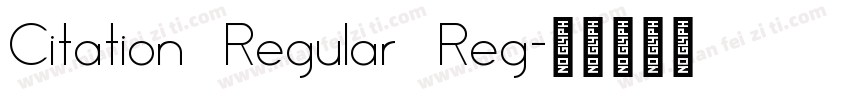Citation Regular Reg字体转换